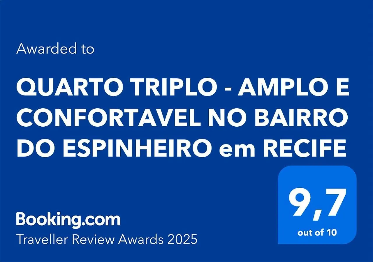 Quarto Triplo - Amplo E Confortavel No Bairro Do Espinheiro Recife 0*,  Brasil