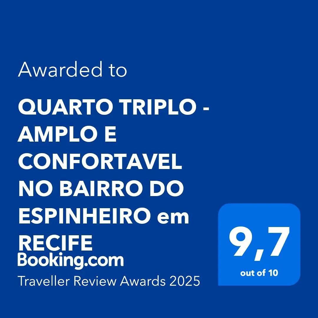Quarto Triplo - Amplo E Confortavel No Bairro Do Espinheiro Recife